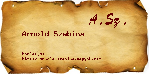 Arnold Szabina névjegykártya