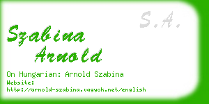 szabina arnold business card